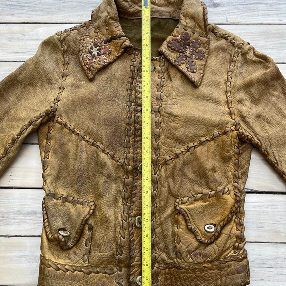 Vintage hippie leather jacket - Picture 9 of 13